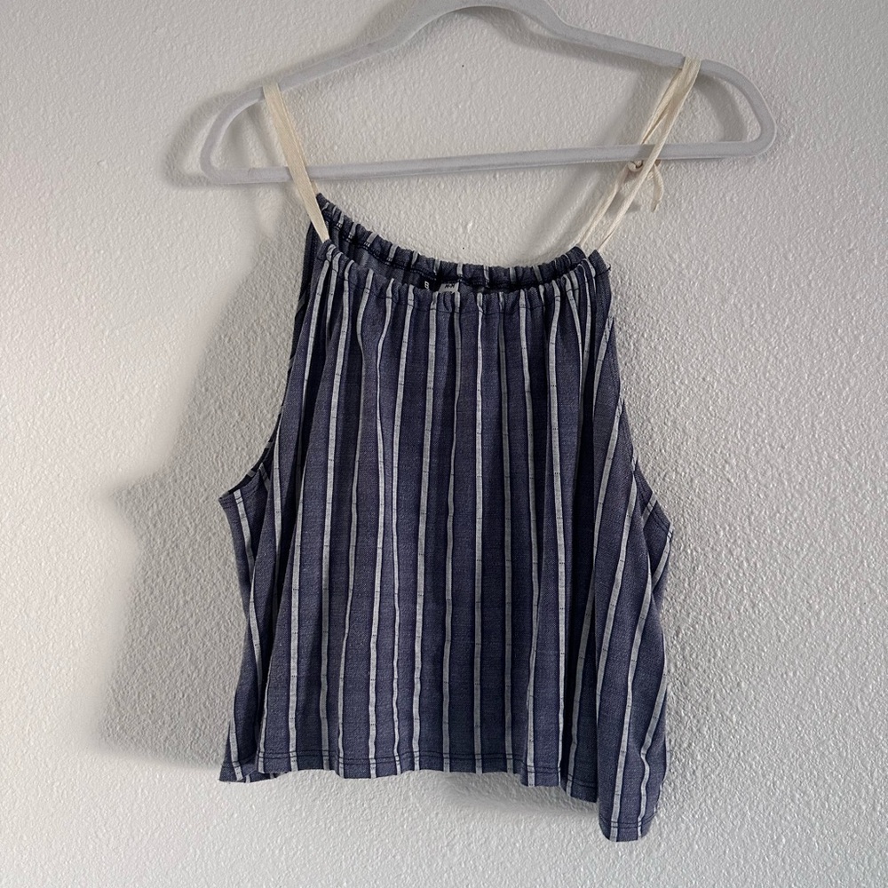 BDG Navy and White Striped Camisole